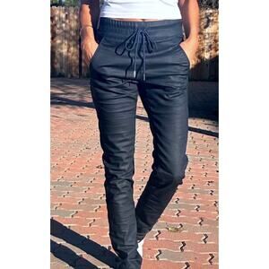 Bevy Flog Shely Navy Snake Pants size 30 Stretch Cotton Lycra Pull on Streetwear